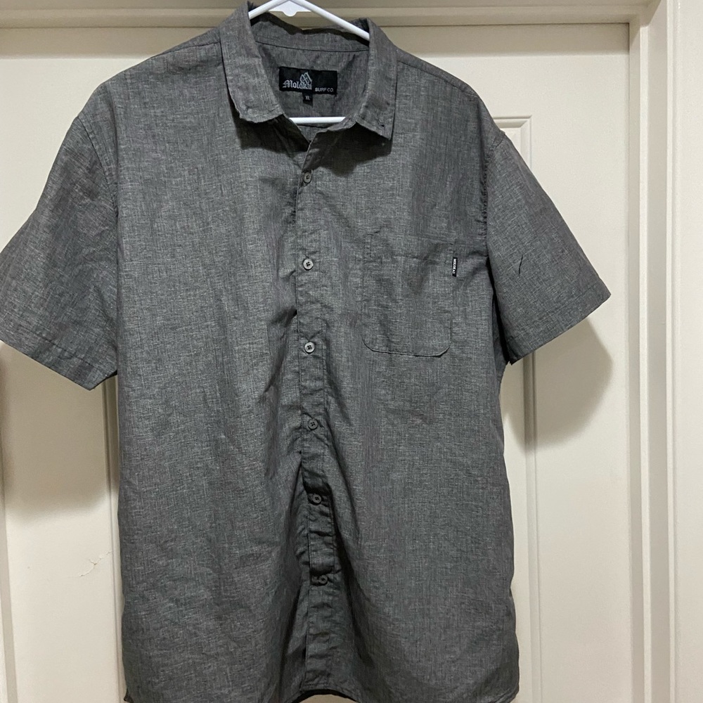 Molokai Surf Company Short sleeve button shirt Gray XL